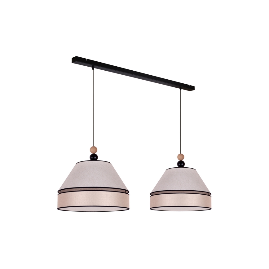 Duolla - Κρεμαστό φωτιστικό οροφής AVIGNON 2xE27/15W/230V μπεζ