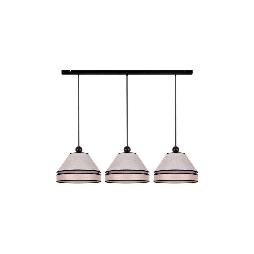 Duolla - Κρεμαστό φωτιστικό οροφής AVIGNON 3xE27/15W/230V μπεζ