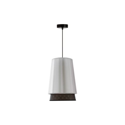 Duolla - Κρεμαστό φωτιστικό οροφής BELL SHINY 1xE27/15W/230V διάμετρος 25 cm ασημί/μαύρο