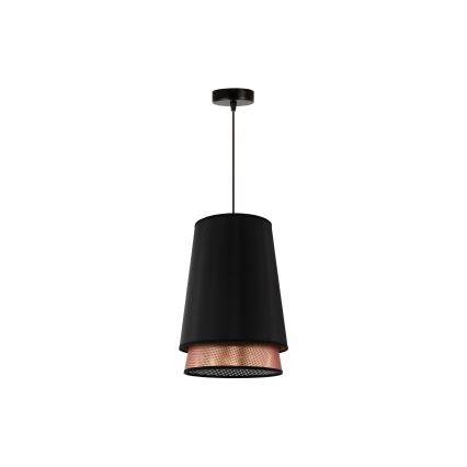 Duolla - Κρεμαστό φωτιστικό οροφής BELL SHINY 1xE27/15W/230V διάμετρος 25 cm μαύρο/χαλκός