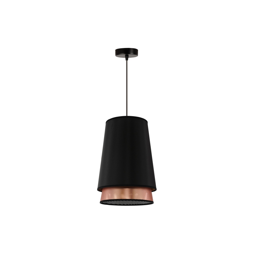 Duolla - Κρεμαστό φωτιστικό οροφής BELL SHINY 1xE27/15W/230V διάμετρος 25 cm μαύρο/χαλκός