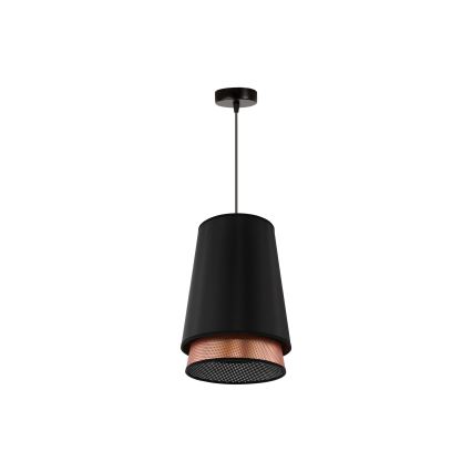 Duolla - Κρεμαστό φωτιστικό οροφής BELL SHINY 1xE27/15W/230V διάμετρος 25 cm μαύρο/χαλκός