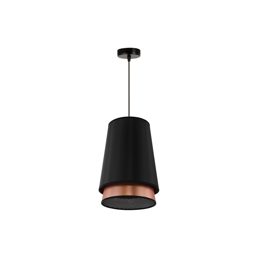 Duolla - Κρεμαστό φωτιστικό οροφής BELL SHINY 1xE27/15W/230V διάμετρος 25 cm μαύρο/χαλκός