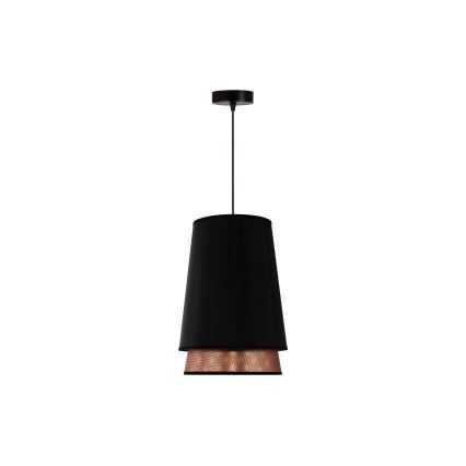 Duolla - Κρεμαστό φωτιστικό οροφής BELL SHINY 1xE27/15W/230V διάμετρος 25 cm μαύρο/χαλκός