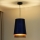Duolla - Κρεμαστό φωτιστικό οροφής BELL SHINY 1xE27/15W/230V διάμετρος 25 cm μπλε/χαλκός