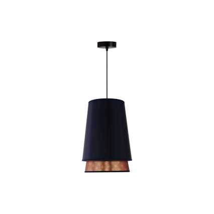 Duolla - Κρεμαστό φωτιστικό οροφής BELL SHINY 1xE27/15W/230V διάμετρος 25 cm μπλε/χαλκός