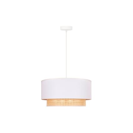 Duolla - Κρεμαστό φωτιστικό οροφής BOHO 1xE27/15W/230V δ. 45 cm κρεμ/rattan