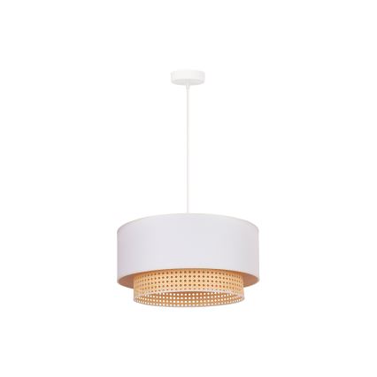 Duolla - Κρεμαστό φωτιστικό οροφής BOHO 1xE27/15W/230V δ. 45 cm κρεμ/rattan