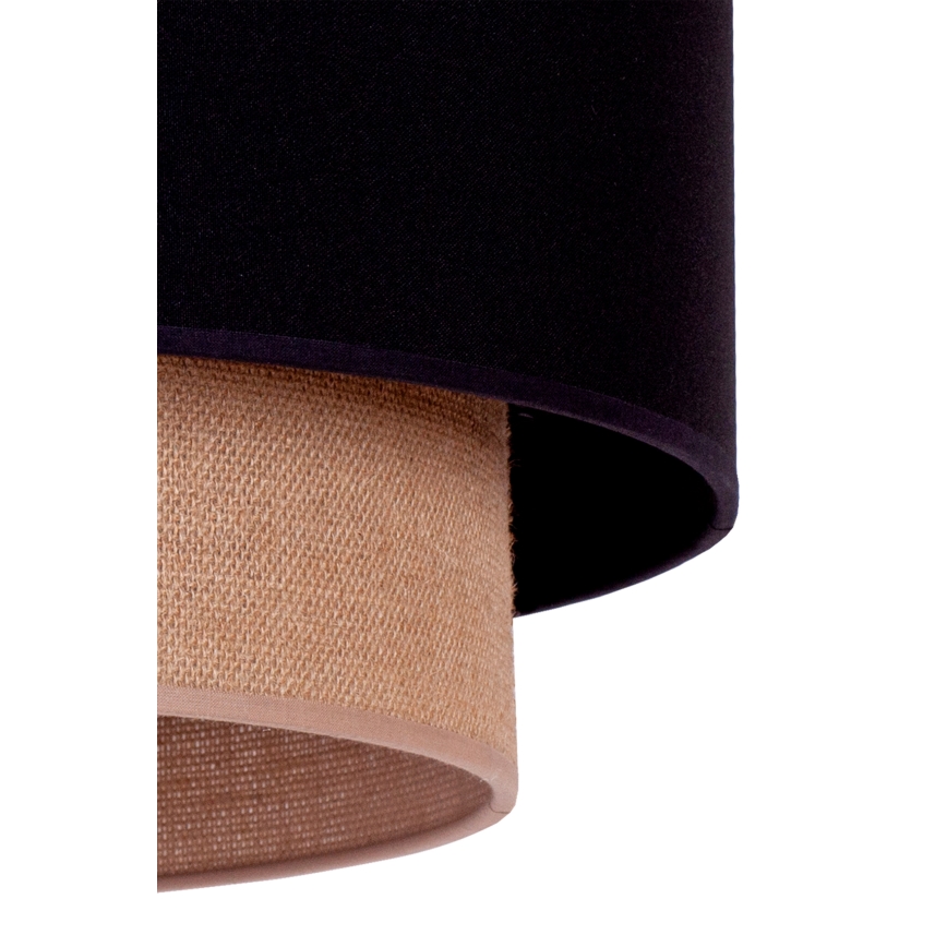 Duolla - Κρεμαστό φωτιστικό οροφής BOHO 1xE27/15W/230V διάμετρος 45 cm μαύρο/καφέ