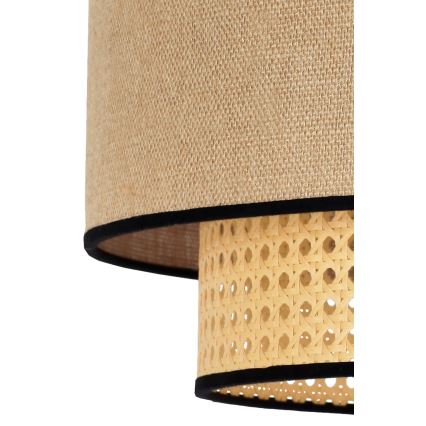 Duolla - Κρεμαστό φωτιστικό οροφής BOHO 1xE27/15W/230V διάμετρος 45 cm μπεζ/rattan