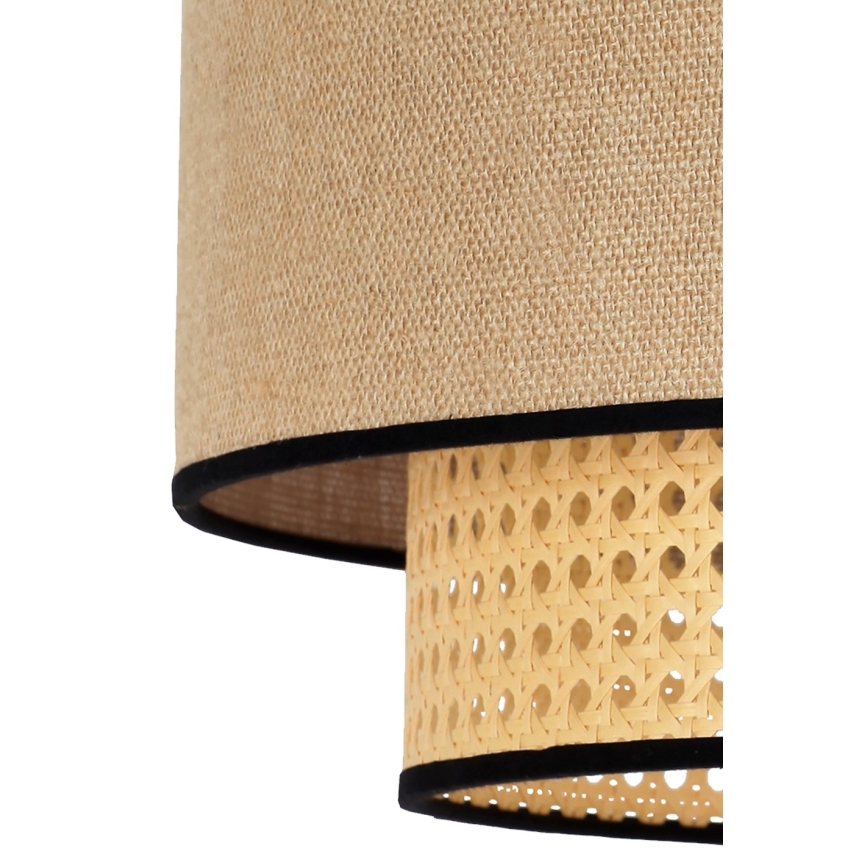 Duolla - Κρεμαστό φωτιστικό οροφής BOHO 1xE27/15W/230V διάμετρος 45 cm μπεζ/rattan