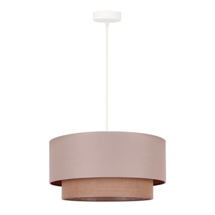 Duolla - Κρεμαστό φωτιστικό οροφής BOHO 1xE27/15W/230V διάμετρος 45 cm μπεζ/καφέ