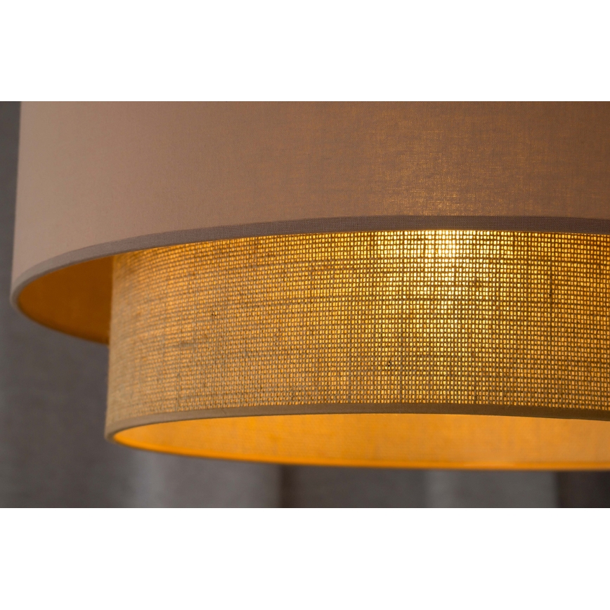 Duolla - Κρεμαστό φωτιστικό οροφής BOHO 1xE27/15W/230V διάμετρος 45 cm μπεζ/καφέ
