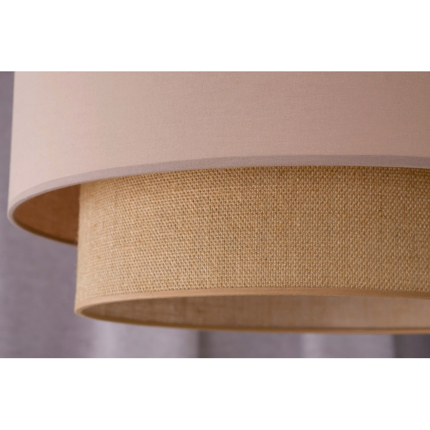 Duolla - Κρεμαστό φωτιστικό οροφής BOHO 1xE27/15W/230V διάμετρος 45 cm μπεζ/καφέ
