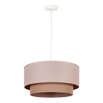 Duolla - Κρεμαστό φωτιστικό οροφής BOHO 1xE27/15W/230V διάμετρος 45 cm μπεζ/καφέ