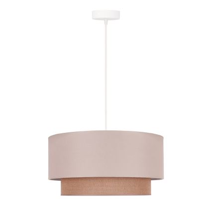 Duolla - Κρεμαστό φωτιστικό οροφής BOHO 1xE27/15W/230V διάμετρος 45 cm μπεζ/καφέ