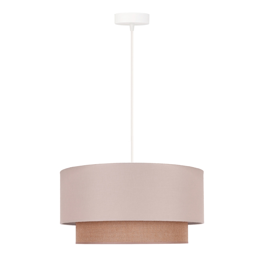 Duolla - Κρεμαστό φωτιστικό οροφής BOHO 1xE27/15W/230V διάμετρος 45 cm μπεζ/καφέ
