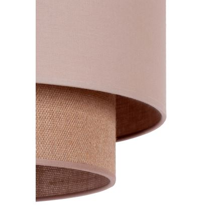 Duolla - Κρεμαστό φωτιστικό οροφής BOHO 1xE27/15W/230V διάμετρος 45 cm μπεζ/καφέ