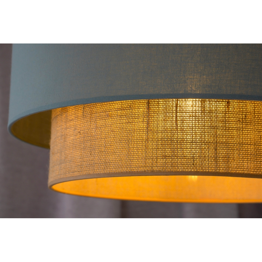Duolla - Κρεμαστό φωτιστικό οροφής BOHO 1xE27/15W/230V διάμετρος 45 cm πράσινο/καφέ