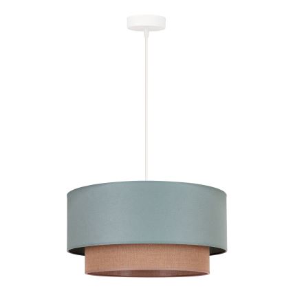 Duolla - Κρεμαστό φωτιστικό οροφής BOHO 1xE27/15W/230V διάμετρος 45 cm πράσινο/καφέ