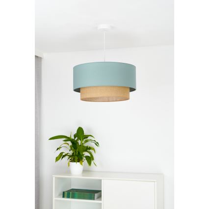 Duolla - Κρεμαστό φωτιστικό οροφής BOHO 1xE27/15W/230V διάμετρος 45 cm πράσινο/καφέ