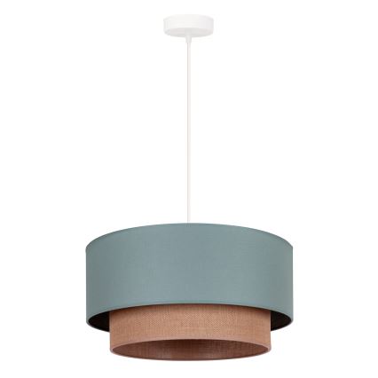 Duolla - Κρεμαστό φωτιστικό οροφής BOHO 1xE27/15W/230V διάμετρος 45 cm πράσινο/καφέ