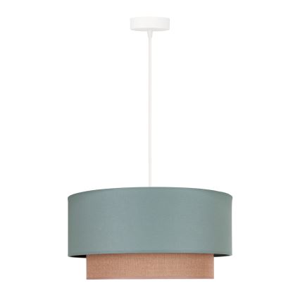 Duolla - Κρεμαστό φωτιστικό οροφής BOHO 1xE27/15W/230V διάμετρος 45 cm πράσινο/καφέ