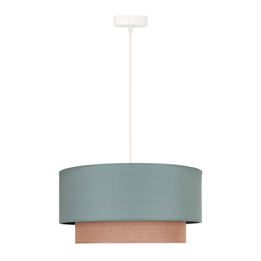 Duolla - Κρεμαστό φωτιστικό οροφής BOHO 1xE27/15W/230V διάμετρος 45 cm πράσινο/καφέ