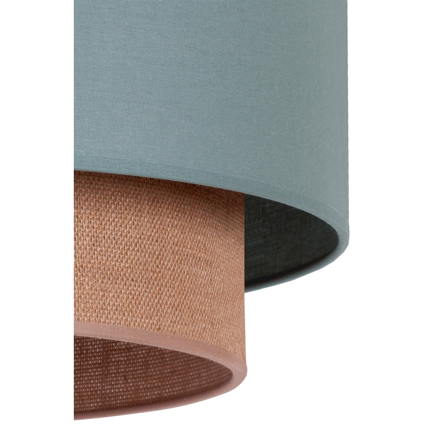 Duolla - Κρεμαστό φωτιστικό οροφής BOHO 1xE27/15W/230V διάμετρος 45 cm πράσινο/καφέ