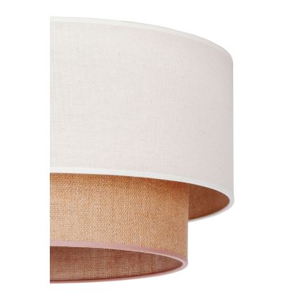 Duolla - Κρεμαστό φωτιστικό οροφής BOHO 1xE27/15W/230V μπεζ/καφέ