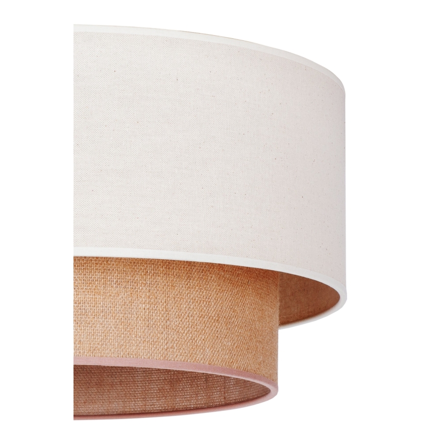 Duolla - Κρεμαστό φωτιστικό οροφής BOHO 1xE27/15W/230V μπεζ/καφέ