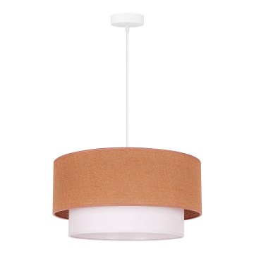 Duolla - Κρεμαστό φωτιστικό οροφής BOHO 1xE27/40W/230V διάμετρος 45 cm μπεζ/λευκό