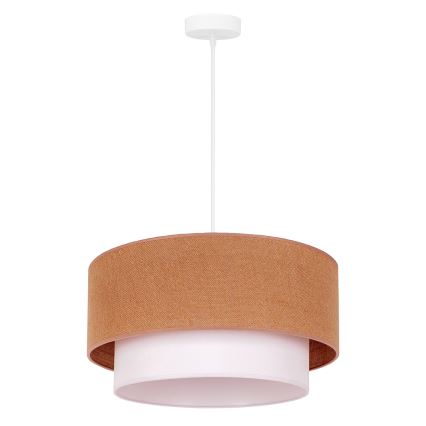 Duolla - Κρεμαστό φωτιστικό οροφής BOHO 1xE27/40W/230V διάμετρος 45 cm μπεζ/λευκό