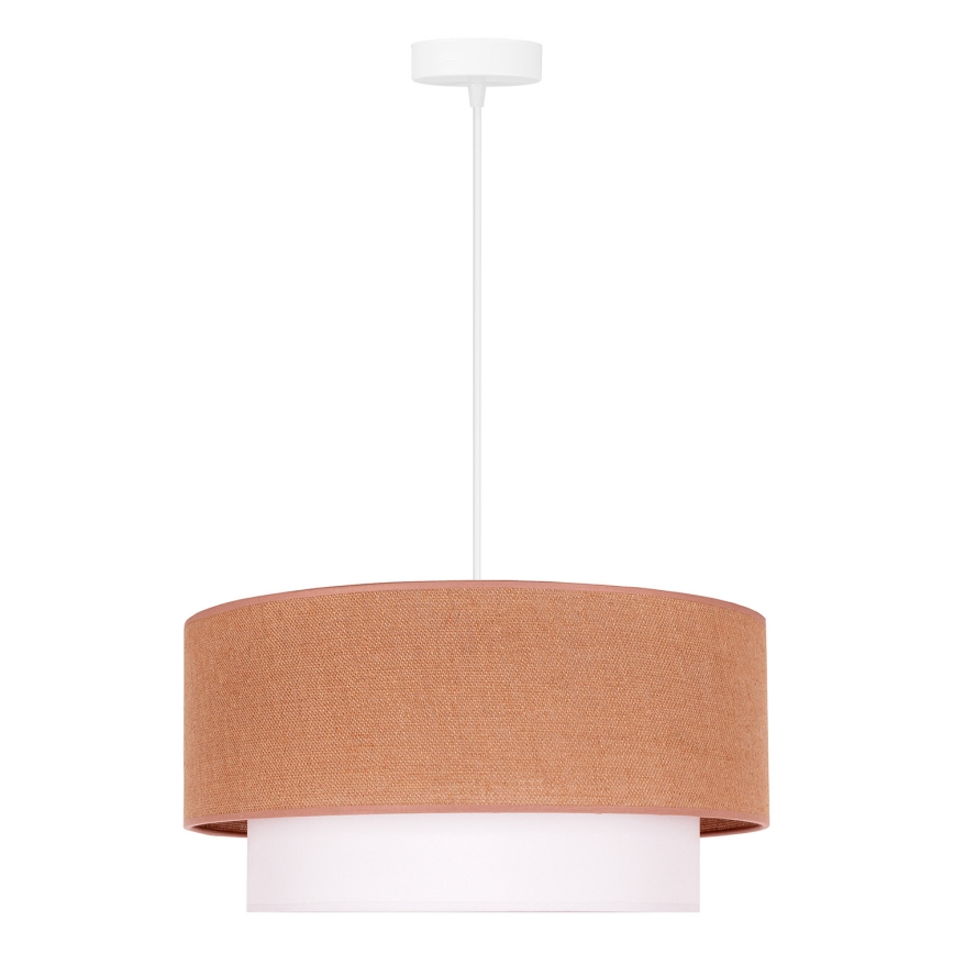 Duolla - Κρεμαστό φωτιστικό οροφής BOHO 1xE27/40W/230V διάμετρος 45 cm μπεζ/λευκό
