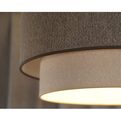 Duolla - Κρεμαστό φωτιστικό οροφής BOHO ECO RECYCLING 1xE27/15W/230V διάμετρος 45 cm καφέ/κρεμ