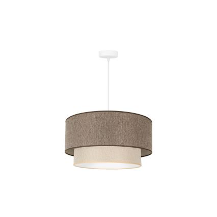 Duolla - Κρεμαστό φωτιστικό οροφής BOHO ECO RECYCLING 1xE27/15W/230V διάμετρος 45 cm καφέ/κρεμ