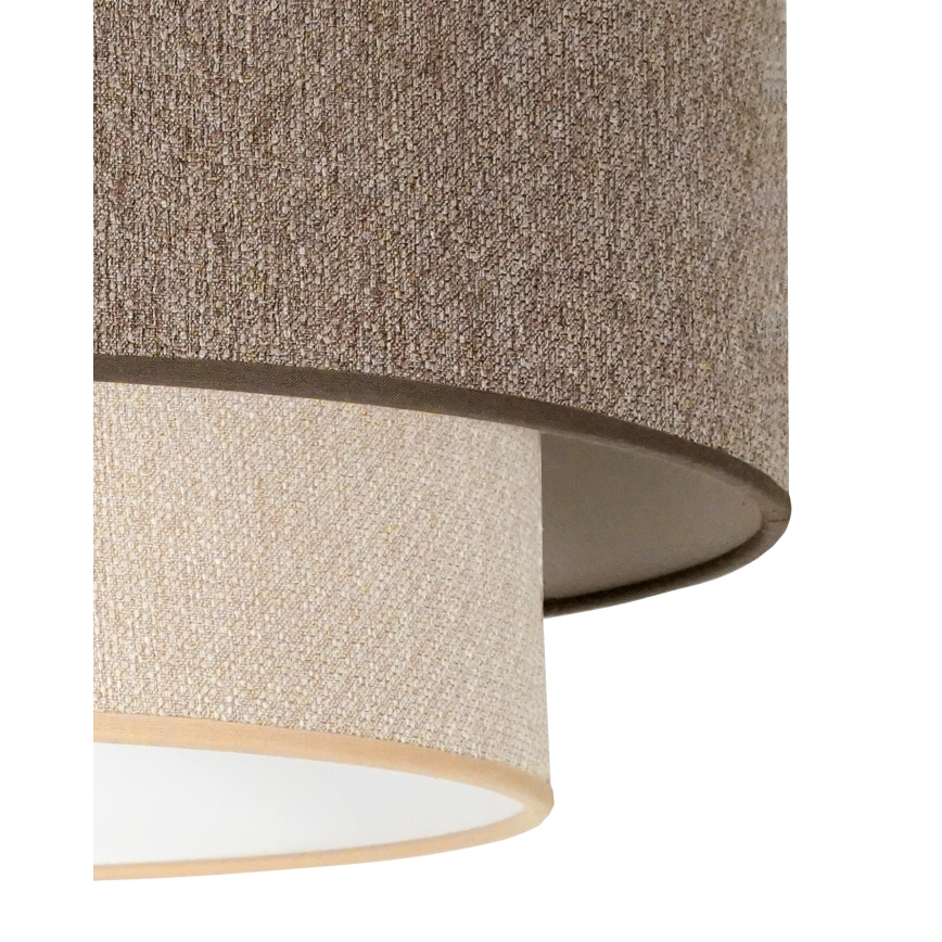 Duolla - Κρεμαστό φωτιστικό οροφής BOHO ECO RECYCLING 1xE27/15W/230V διάμετρος 45 cm καφέ/κρεμ