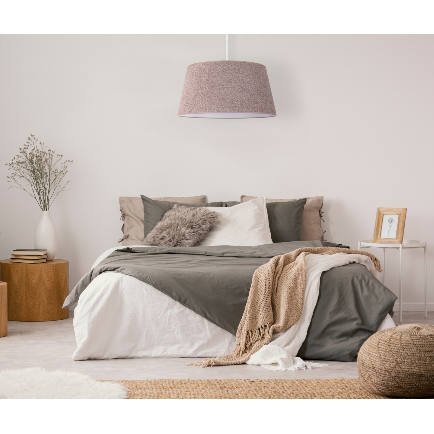 Duolla - Κρεμαστό φωτιστικό οροφής BOUCLE 1xE27/15W/230V διάμετρος 50 cm καφέ