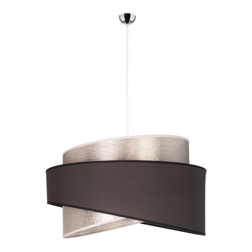 Duolla - Κρεμαστό φωτιστικό οροφής BROOKLYN 1xE27/40W/230V διάμετρος 50 cm ασημί/μαύρο
