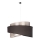 Duolla - Κρεμαστό φωτιστικό οροφής BROOKLYN 1xE27/40W/230V διάμετρος 50 cm ασημί/μαύρο
