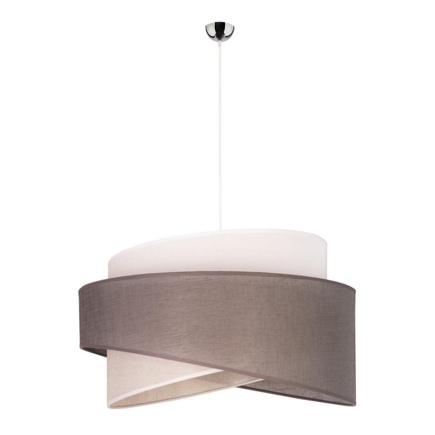 Duolla - Κρεμαστό φωτιστικό οροφής BROOKLYN 1xE27/40W/230V διάμετρος 50 cm γκρι/μπεζ/λευκό