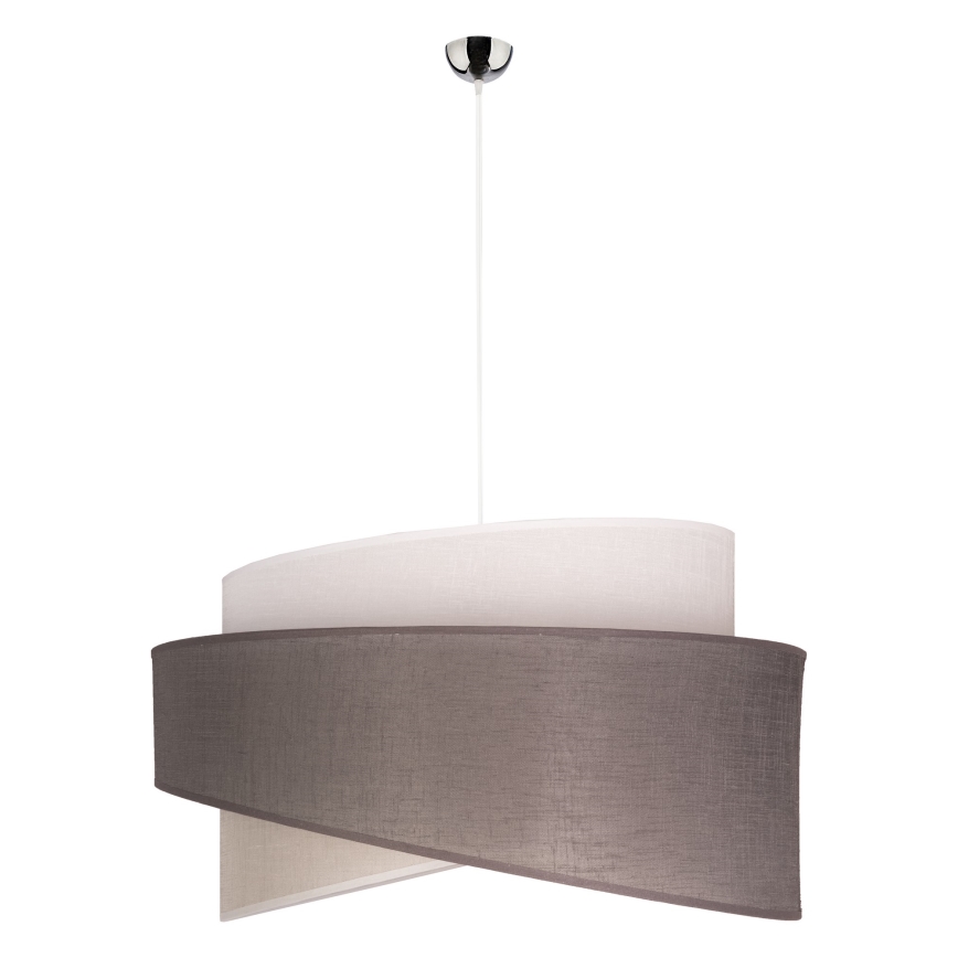 Duolla - Κρεμαστό φωτιστικό οροφής BROOKLYN 1xE27/40W/230V διάμετρος 50 cm γκρι/μπεζ/λευκό