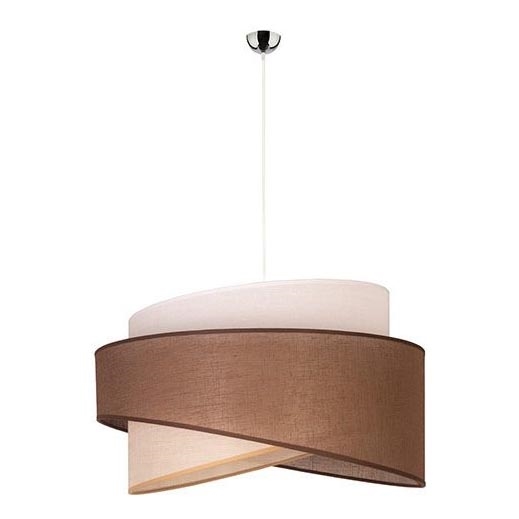 Duolla - Κρεμαστό φωτιστικό οροφής BROOKLYN 1xE27/40W/230V διάμετρος 50 cm καφέ/μπεζ/λευκό