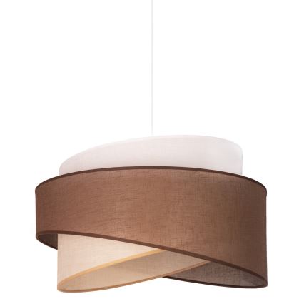 Duolla - Κρεμαστό φωτιστικό οροφής BROOKLYN 1xE27/40W/230V διάμετρος 50 cm καφέ/μπεζ/λευκό