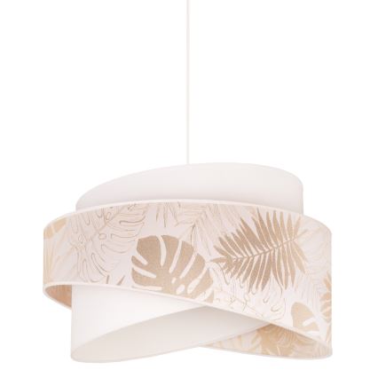 Duolla - Κρεμαστό φωτιστικό οροφής BROOKLYN 1xE27/40W/230V διάμετρος 50 cm λευκό/ορείχαλκος