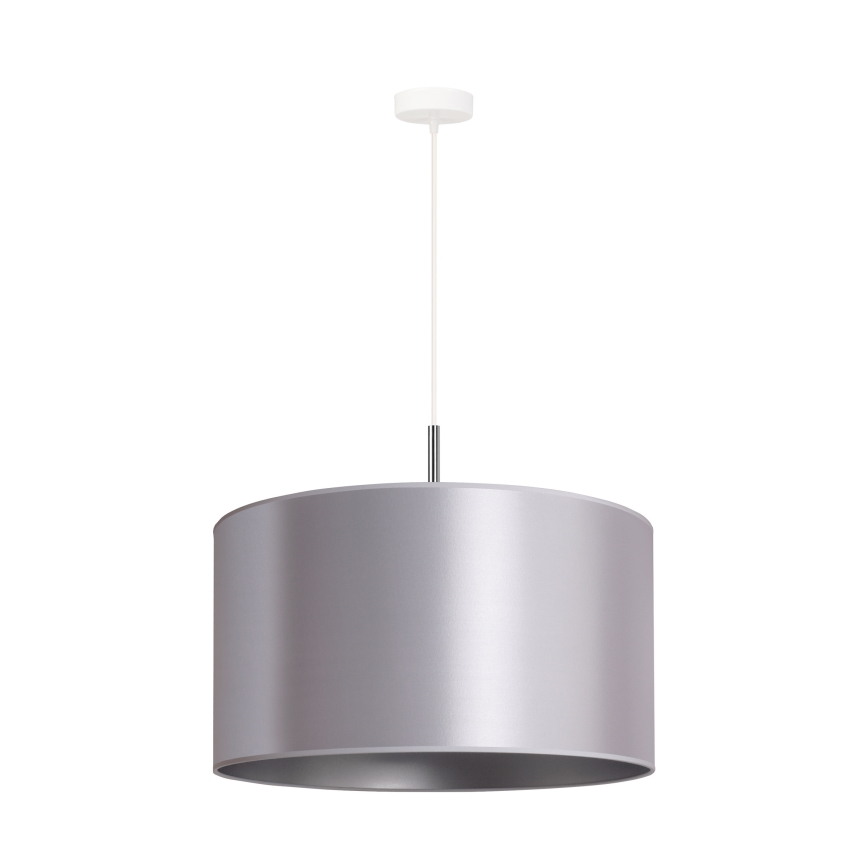 Duolla - Κρεμαστό φωτιστικό οροφής CANNES 1xE27/15W/230V διάμετρος 45 cm ασημί