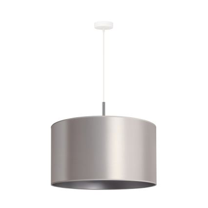 Duolla - Κρεμαστό φωτιστικό οροφής CANNES 1xE27/15W/230V διάμετρος 45 cm ασημί
