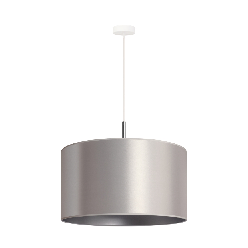 Duolla - Κρεμαστό φωτιστικό οροφής CANNES 1xE27/15W/230V διάμετρος 45 cm ασημί