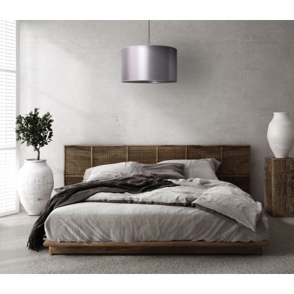 Duolla - Κρεμαστό φωτιστικό οροφής CANNES 1xE27/15W/230V διάμετρος 45 cm ασημί