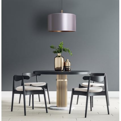 Duolla - Κρεμαστό φωτιστικό οροφής CANNES 1xE27/15W/230V διάμετρος 45 cm ασημί/χάλκινο